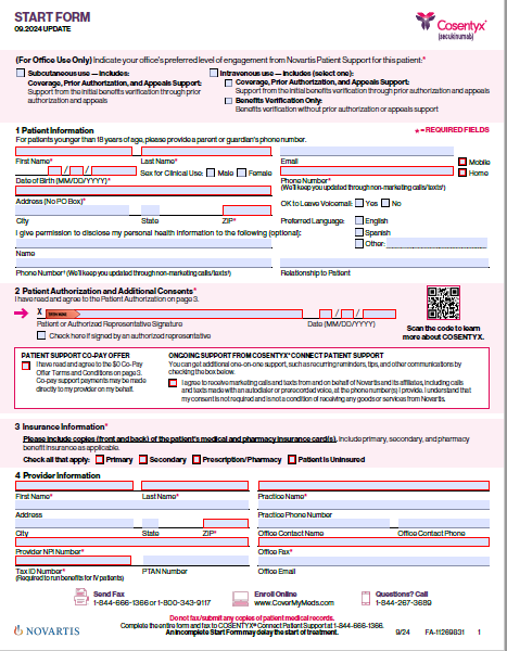 Enrollment and Prescription Form