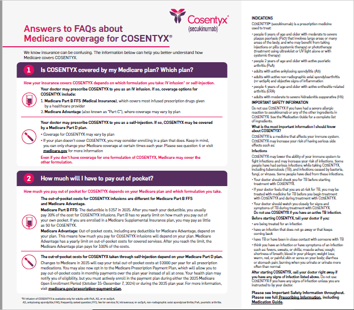 Cosentyx Patient Assistance Application Pdf